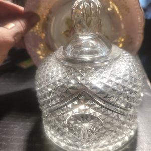 cheese  glass lid  , maybe hobnail,